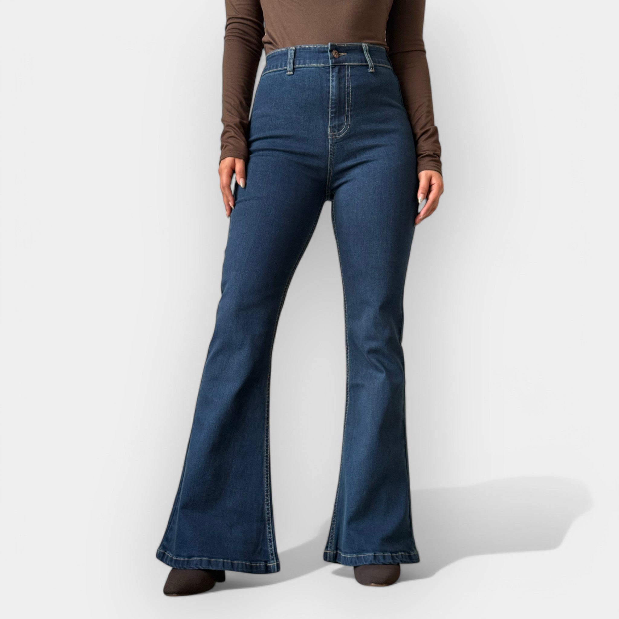 CHARLOTTE | Jean Bootcut Bleu Foncé