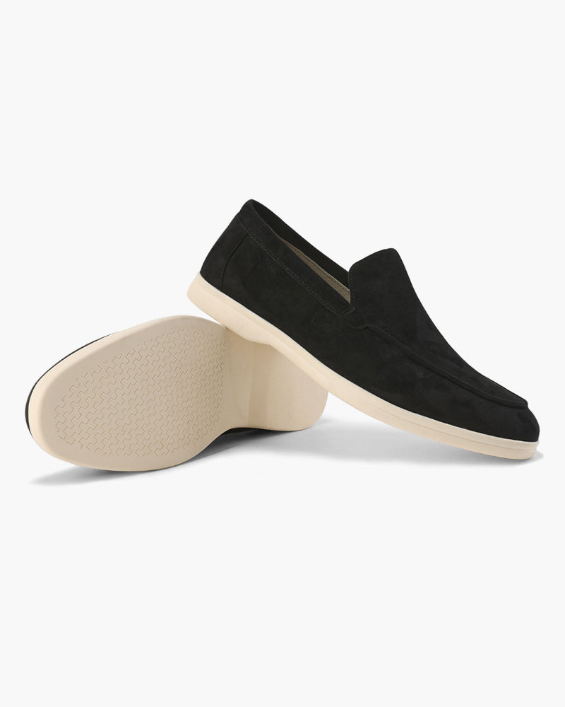 Old Money Suede Loafers - Black